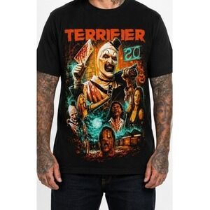 Terrifier Art the Clown Meat Cleaver Adult T-shirt Terror Threads NWT 2XL L300